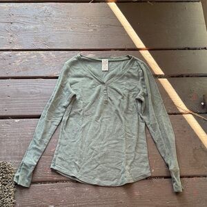 Faded Glory Olive Long Sleeve Tee